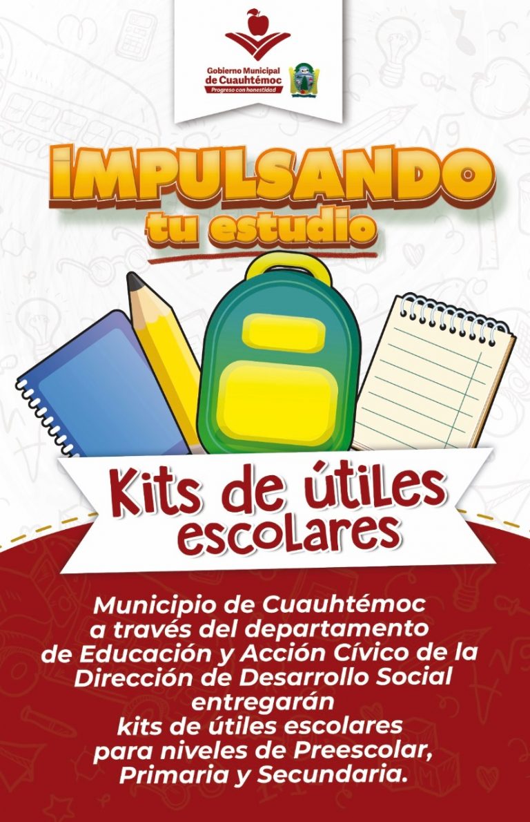 Avanza registro de útiles escolares “Impulsando tu Estudio” de Desarrollo Social