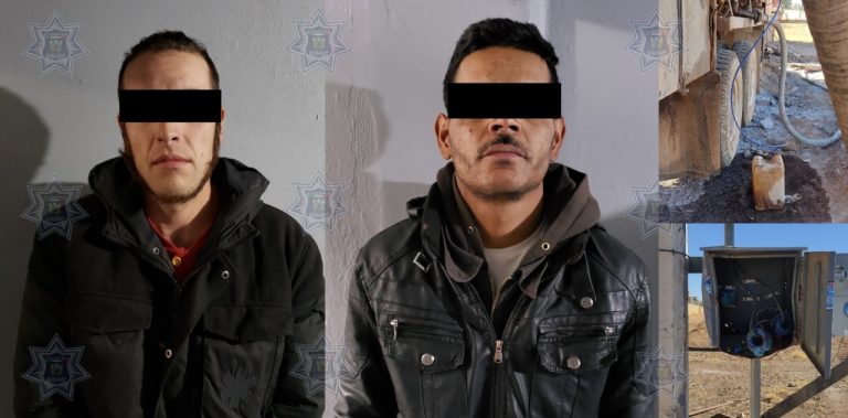 Dos detenidos por robo, daños y agresión