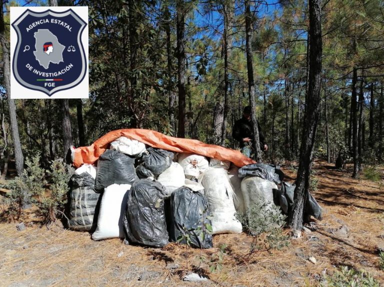 Asegura AEI 20 costales con 215 kilos de mariguana