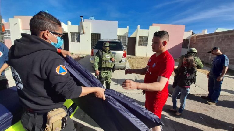 Continúa Protección Civil y SEDENA entrega de apoyos por declaratoria de emergencia en Cuauhtémoc