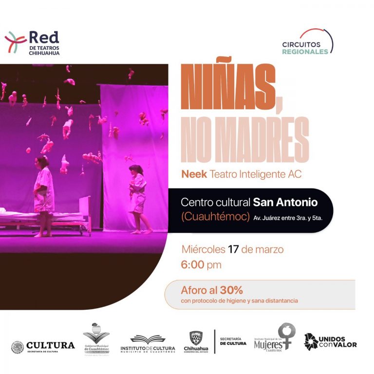 Invita el Instituto de Cultura a obra de teatro que abordará el tema del embarazo adolescente