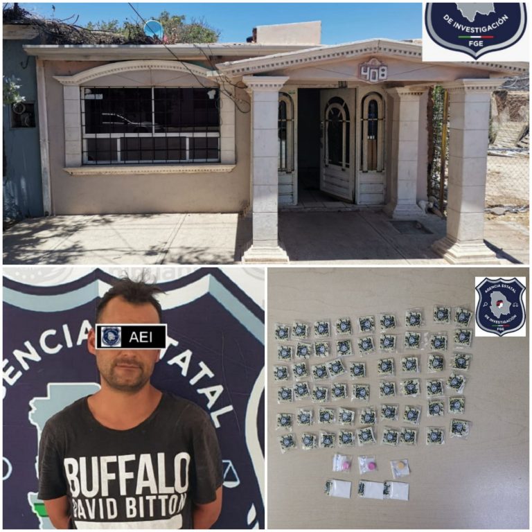 Detiene AEI a presunto narcomenudista durante un cateo