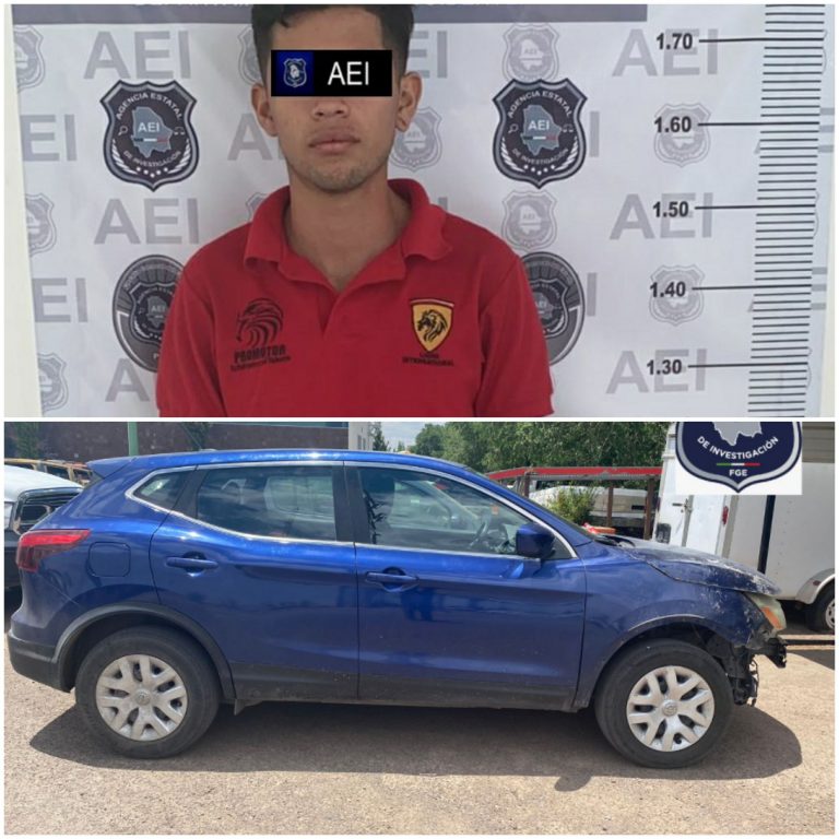 Detiene AEI a hombre con vehículo chueco con placas sobrepuestas