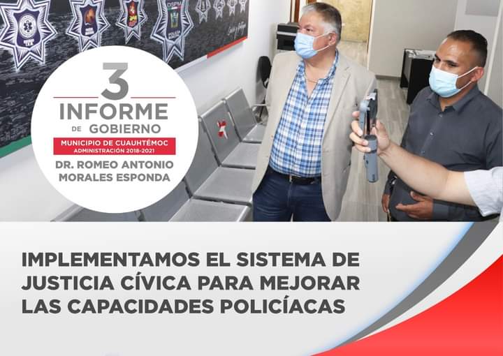 3ER. INFORME: FORTALECIÓ DSPM CAPACIDADES CON IMPLEMENTACIÓN DE MODELO DE JUSTICIA CÍVICA