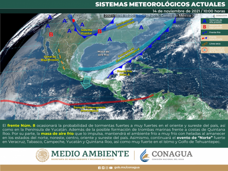 Emite Protección Civil aviso preventivo por la entrada de un nuevo frente frío