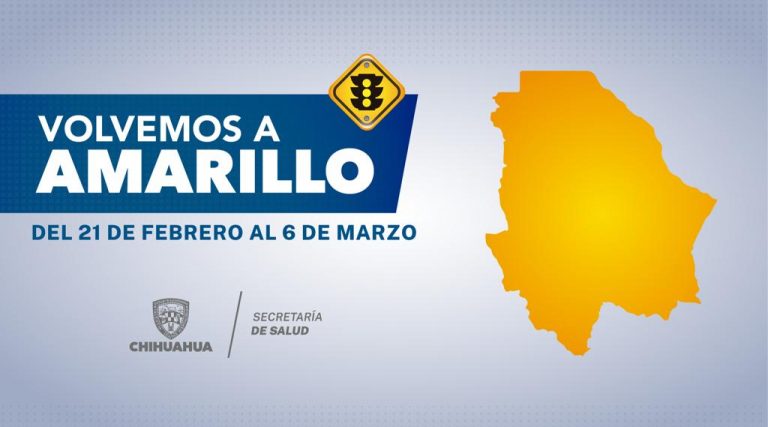 Transita estado de Chihuahua a semáforo epidemiológico amarillo