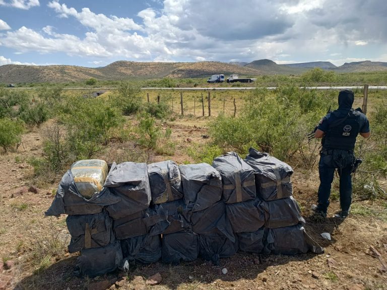 Asegura SSPE 170 kg de marihuana en vehículo abandonado