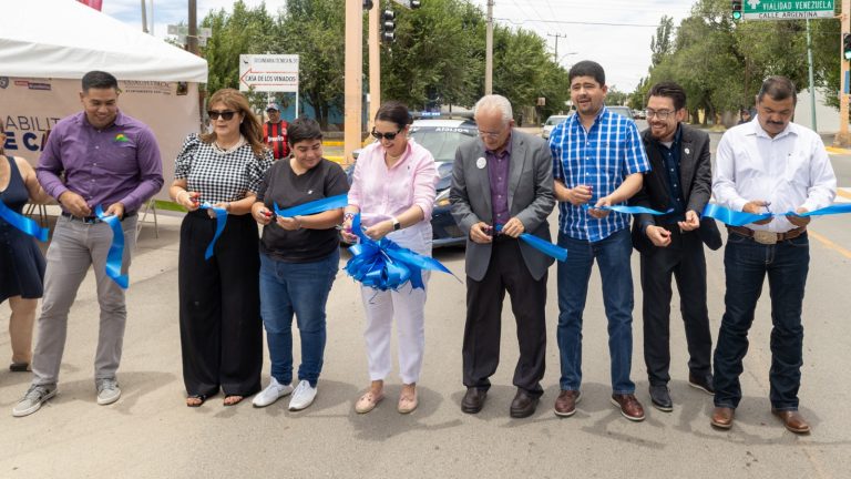 Inauguran rehabilitación de tramos en la Belisario Chávez y calle Sexta, en Cuauhtémoc