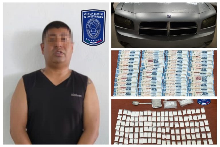 Detienen FGE y SSPE a policía estatal por secuestro agravado y en posesión de 143 envoltorios de cocaína