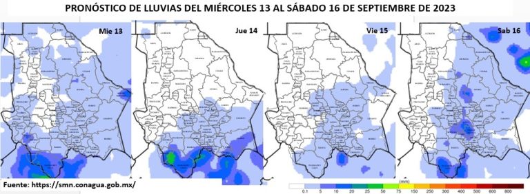 Prevalece pronóstico de lluvias para gran parte del territorio estatal