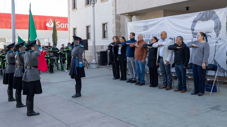 Realizan ceremonia cívica por el 86° aniversario de la Expropiación Petrolera, en Cuauhtémoc