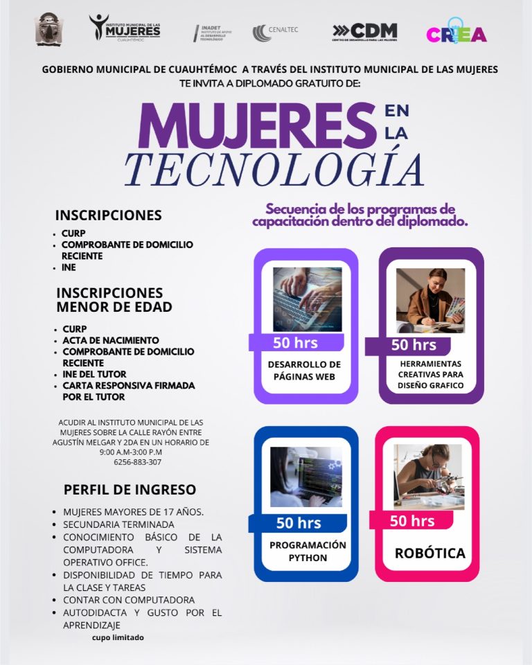 Municipio de Cuauhtémoc lanza programas de capacitación para mujeres