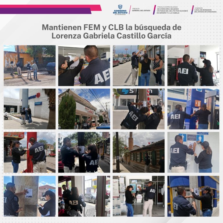 Mantienen FEM y CLB la búsqueda de Lorenza Gabriela Castillo García