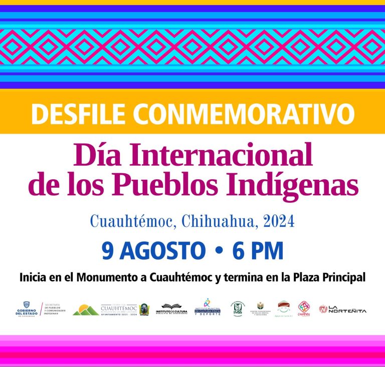 Invitan a desfile conmemorativo por el Día Internacional de los Pueblos Indígenas