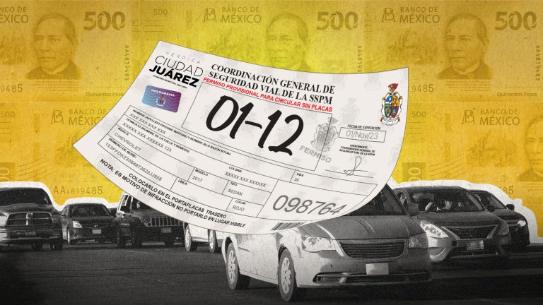 Entre la ley y la ‘transa’, el tráfico de permisos para circular sin placas en Ciudad Juárez