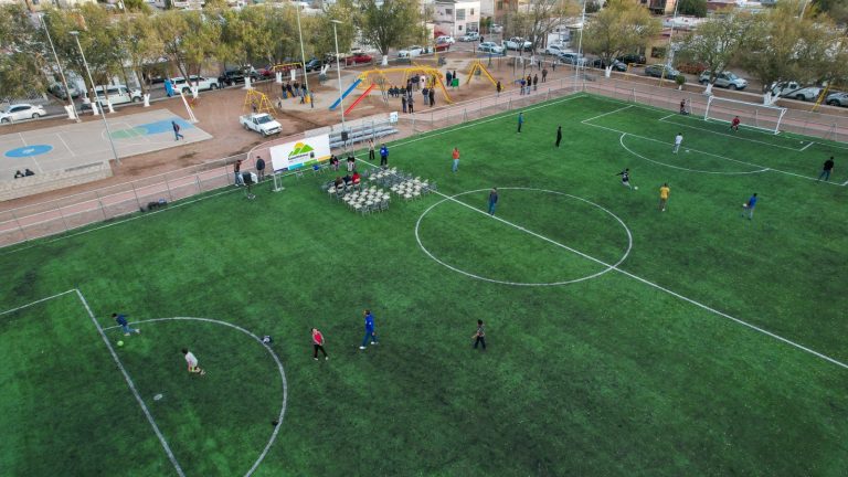 Municipio de Cuauhtémoc invirtió 4.1 MDP en remodelación del parque del fraccionamiento Basaseachi