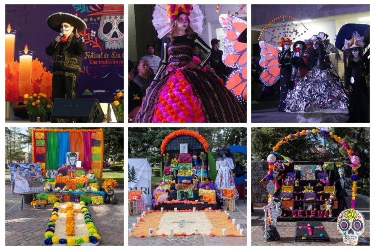 Premiaron a ganadores de concursos de catrinas y altares, en Cuauhtémoc