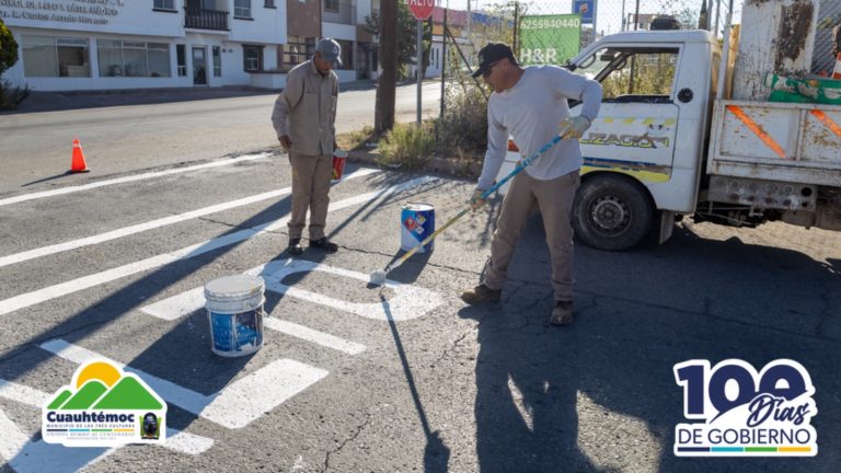 100 días de Gobierno: Se trabaja continuamente en la señalización vial