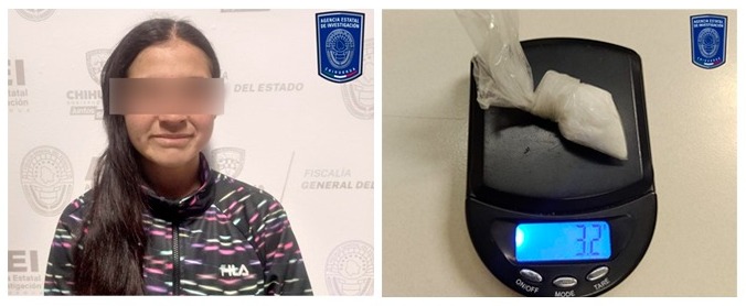 Detiene AEI a mujer con dosis de cristal en la colonia Emiliano Zapata