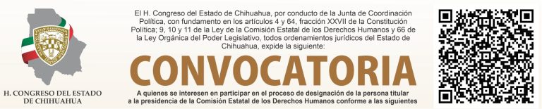 EL Congreso del Estado lanzó la convocatoria para elección de presidente de la Comisión Estatal de los Derechos Humanos