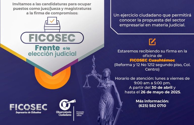 Atienden el llamado 336 candidaturas al Poder Judicial para la firma de compromisos con FICOSEC