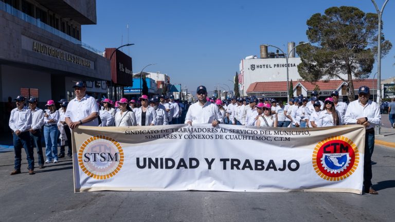 Conmemoran el 139° aniversario del Día del Trabajo, en Cuauhtémoc