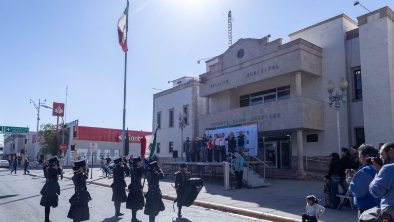 Realizan ceremonia cívica por el 163° aniversario de la Batalla de Puebla, en Cuauhtémoc