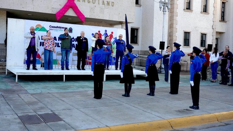 Realizan ceremonia cívica por el Día de la Nación Pluricultural en Cuauhtémoc
