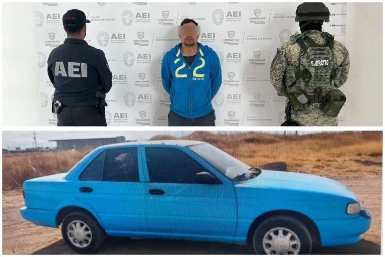 Detienen AEI y Ejército a hombre en posesión de Nissan robado
