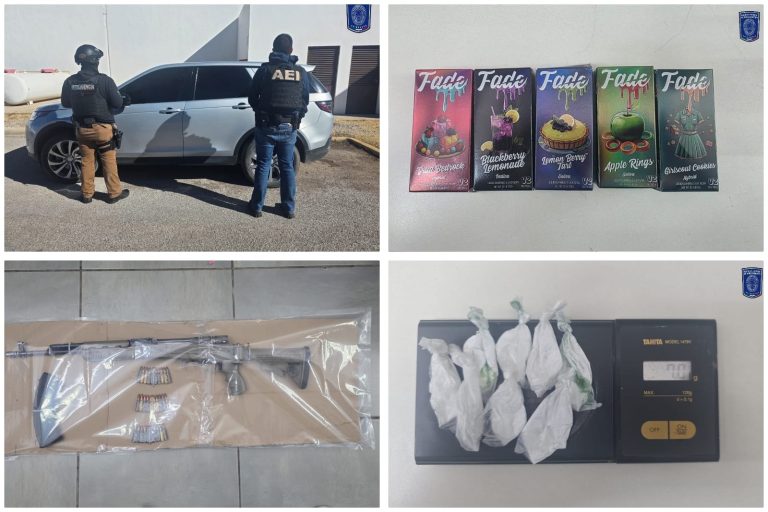 Aseguran camioneta Land Rover robada, arma larga, cocaína y vapeadores en Cuauhtémoc